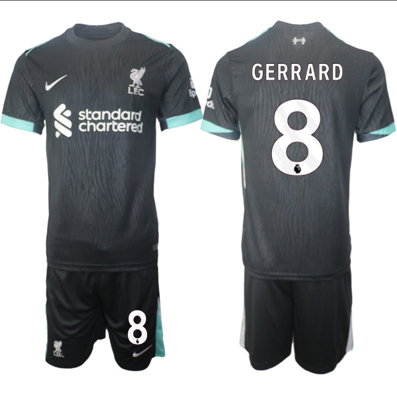 Men 2024-2025 Club Liverpool away Black #8 Soccer Jersey